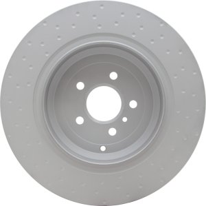 Mercedes-Benz R63 AMG Brake Rotor (1) - Rear - R1 Concepts - Hi-Carbon Alloy GEOMET Coated Rotor - Dimpled - `07-`11